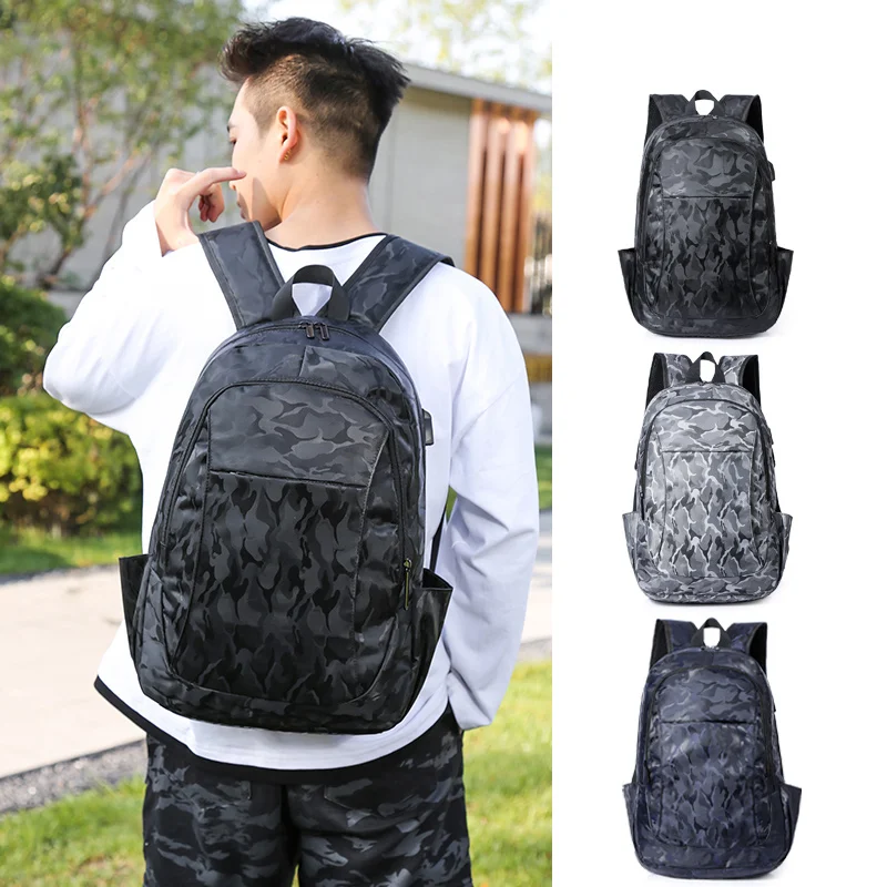 Камуфляжный мужской рюкзак повседневная нейлоновая водонепроницаемая сумка для