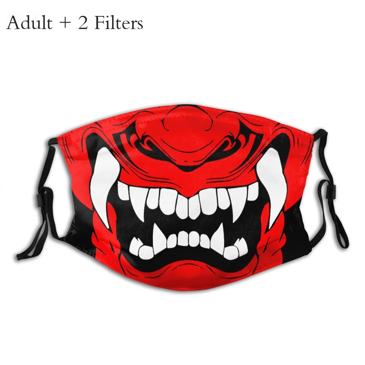Моющаяся маска для рта Red Oni многоразовые японские маски лица с демоном Самураем и