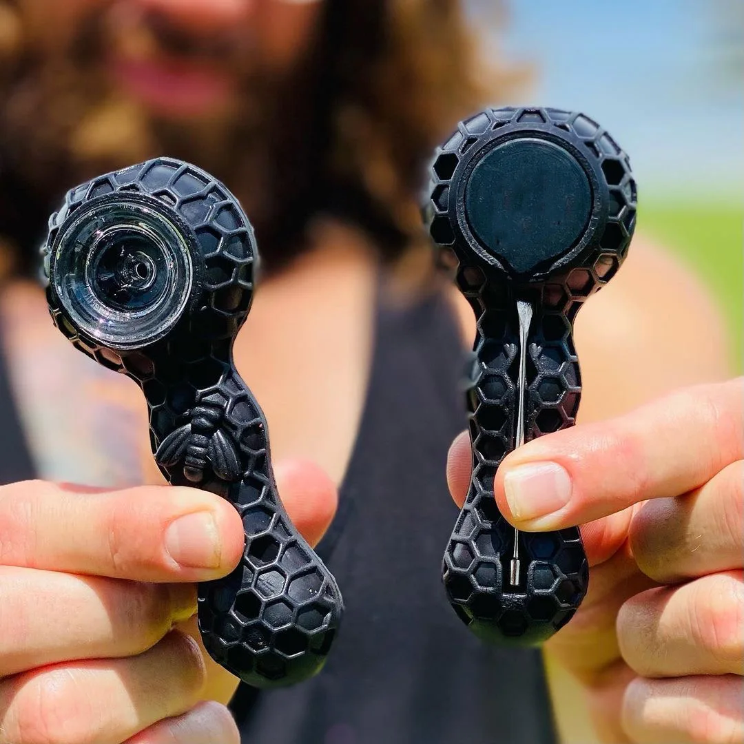 4-дюймовая силиконовая сотовая трубка со встроенным хранилищем и инструментом Dab