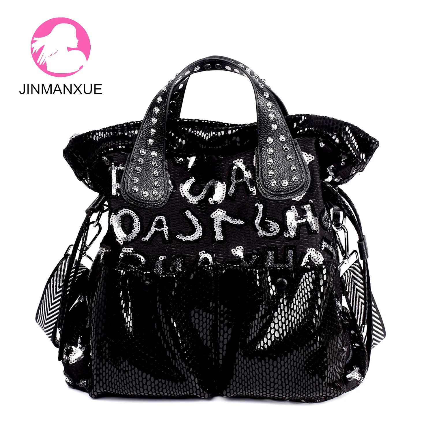 

High Quality Multi Purpose Shoulder Bags Fashion Popular Sequin Handbags Casual Large Capacity Messenger Bags Women Tote Purses