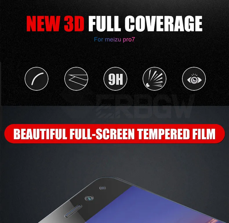 3D полное покрытие из закаленного стекла для Meizu M5 M5S M5C M6 M6S M6T M5 Note M6 Note Pro 6 7 Защитное стекло для экрана