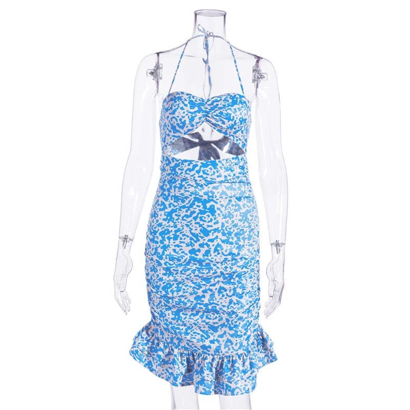 

Casual Women Dresses Leopard Sexy Patry Outfits Club Short Skirt Backless Beach Summer Clothes Sleeveless Mini Spaghetti Strap