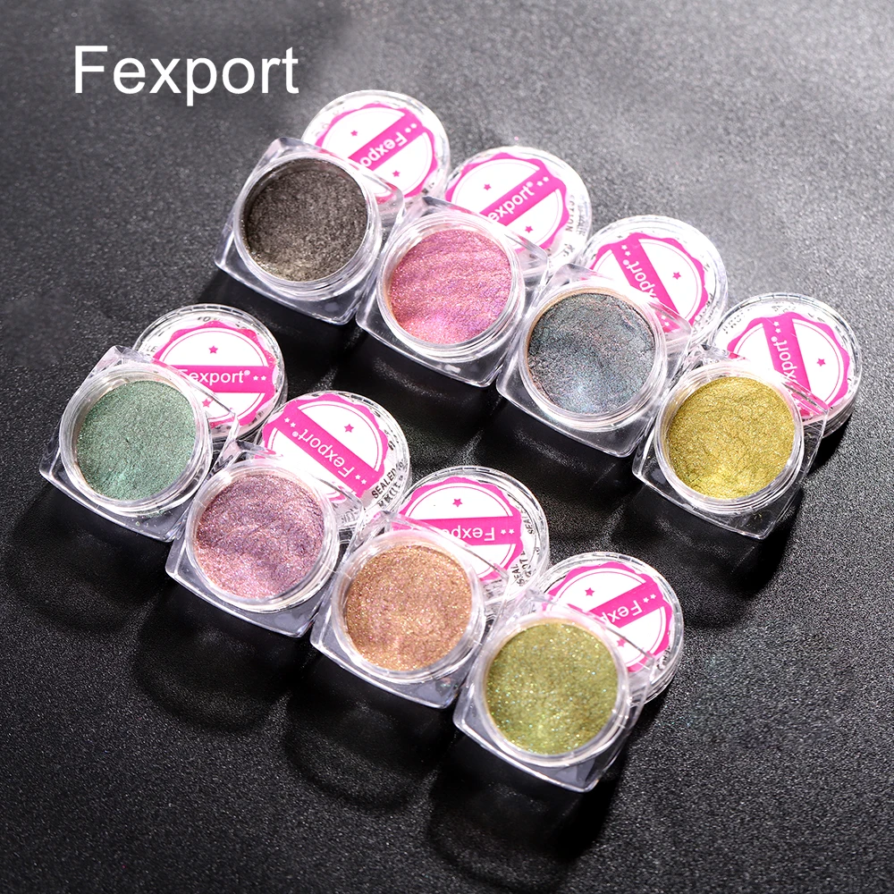 Fexport блеск для ногтей 3D магнетический кошачий глаз Гель лак сиящие мелкие блестки