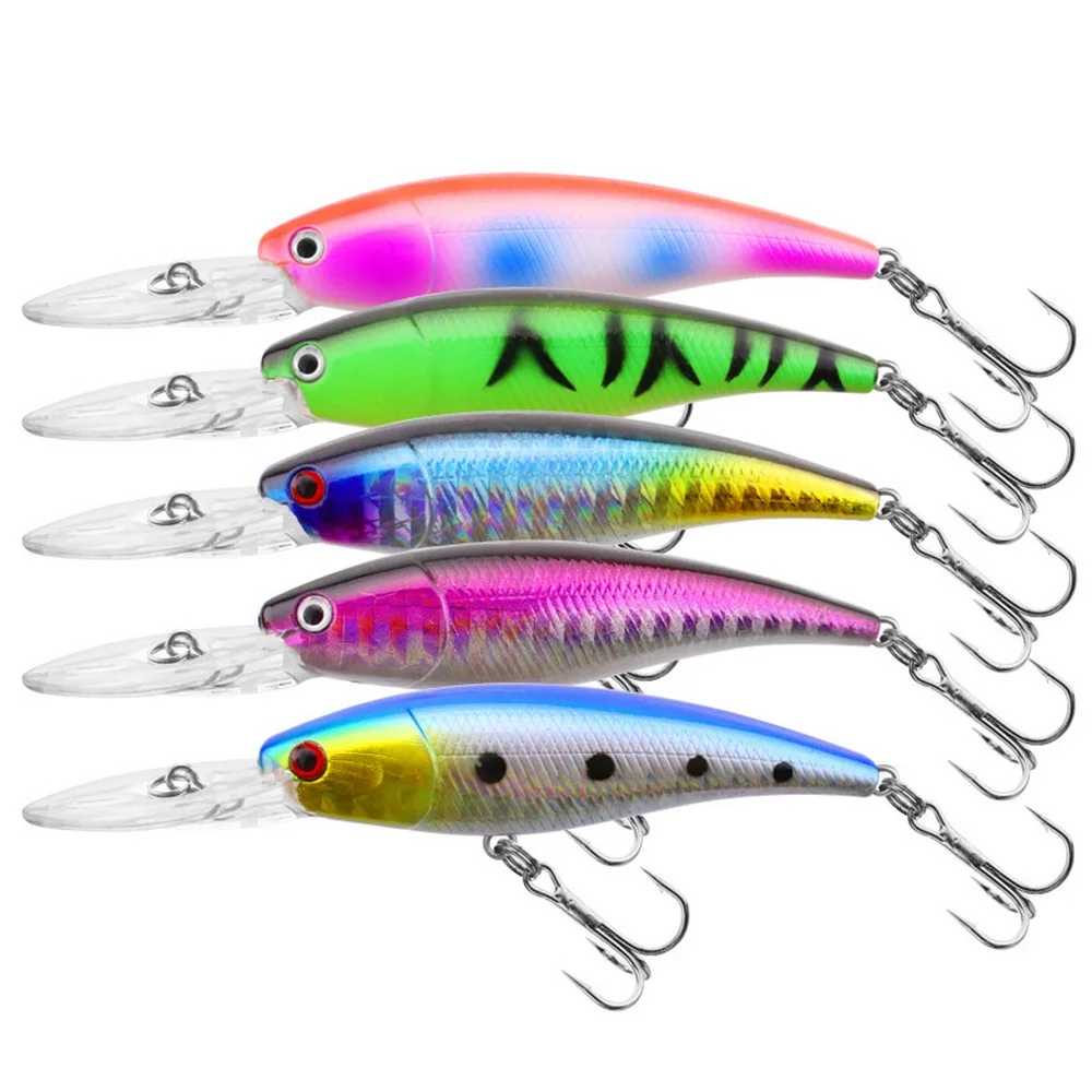 

Minnow Floating Type Lure Hard Bait Fishing 9cm 7g Built-In Sound Beads Surface System Artificial Simulation Accessories YE0019