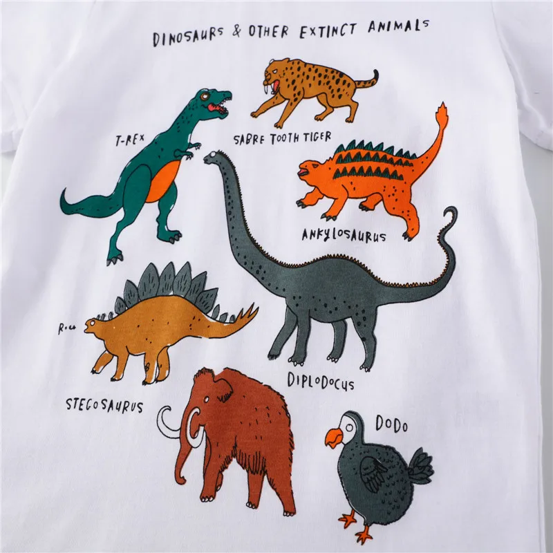 

Jumping Meters Summer Boys T shirts Cotton Girls Tees Baby Clothes Animals Print Cute Hot Children Tops