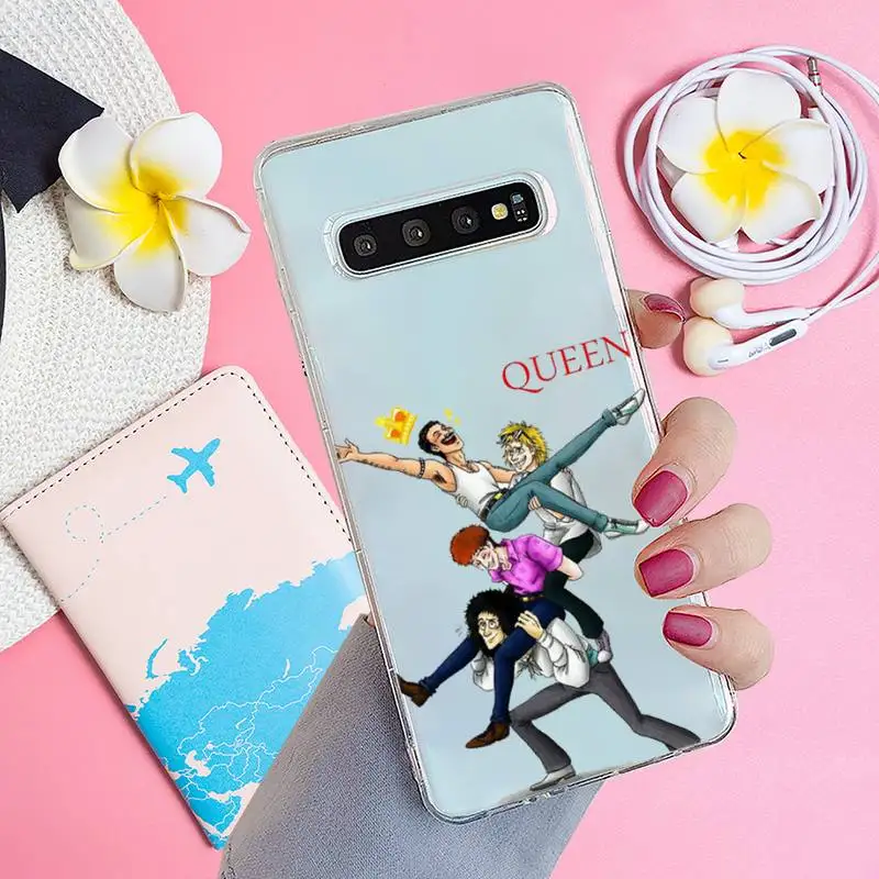 

Freddie Mercury Queen Phone Case Transparent for Samsung A71 S9 10 20 HUAWEI p30 40 honor 10i 8x xiaomi note 8 Pro 10t 11