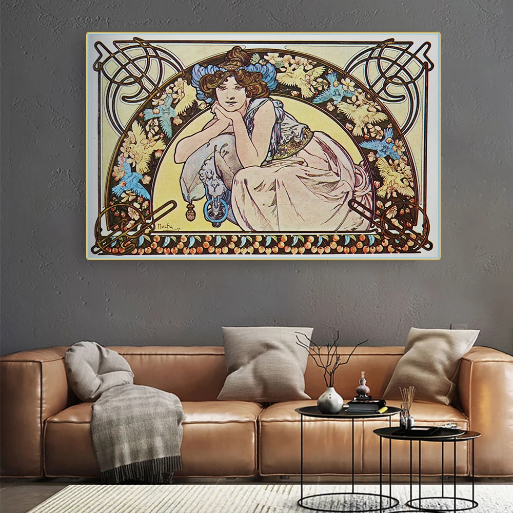 Citon Alphonse Mucha Cherry вишня Canvas холст искусство Масляная живопись художественное
