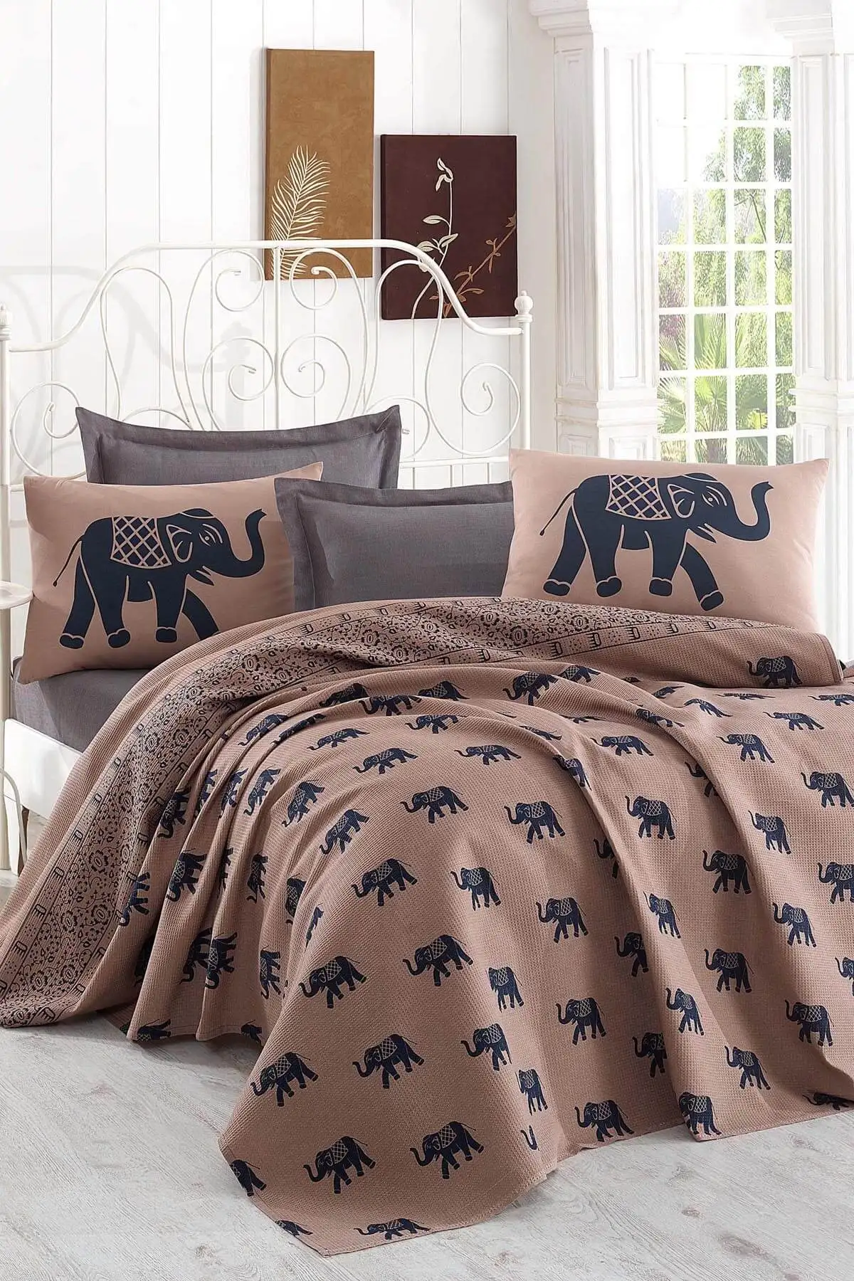 

Double Personality Printed Pique Pack Elephant Blue 200x235 Cotton Tubeless