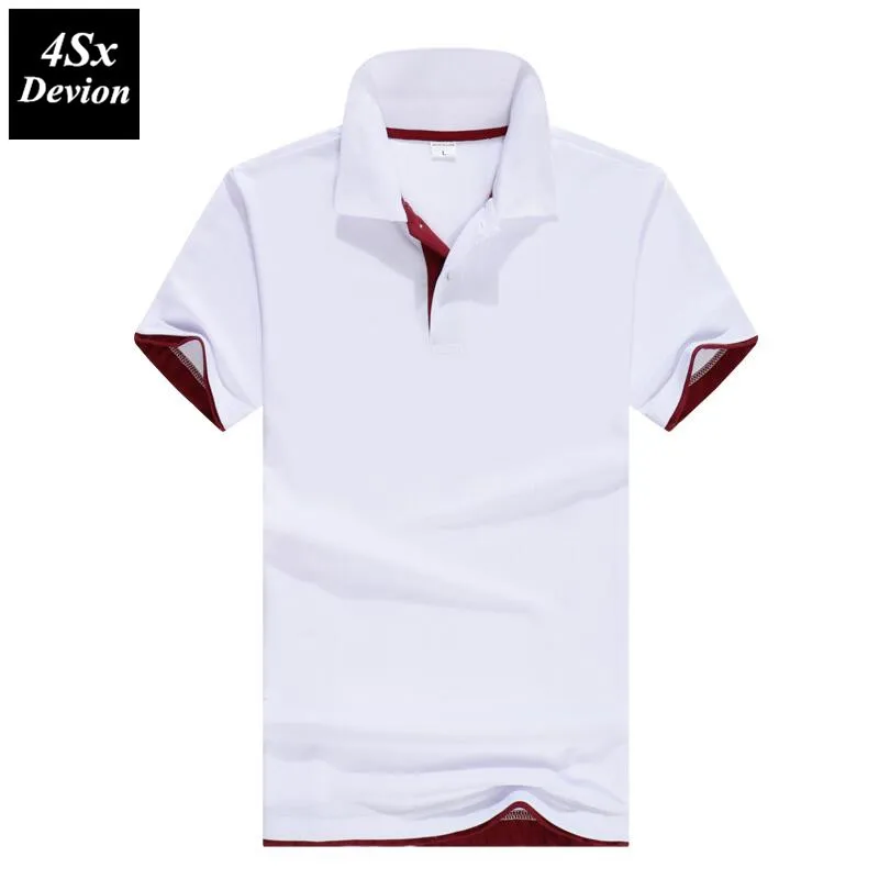 Летние классические футболки поло рубашка мужская хлопковая Однотонная