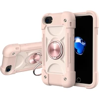 all inclusive phone case for iphone 87 plus 66s plusthree layer anti drop protectiondouble ring with magnetic metal plate