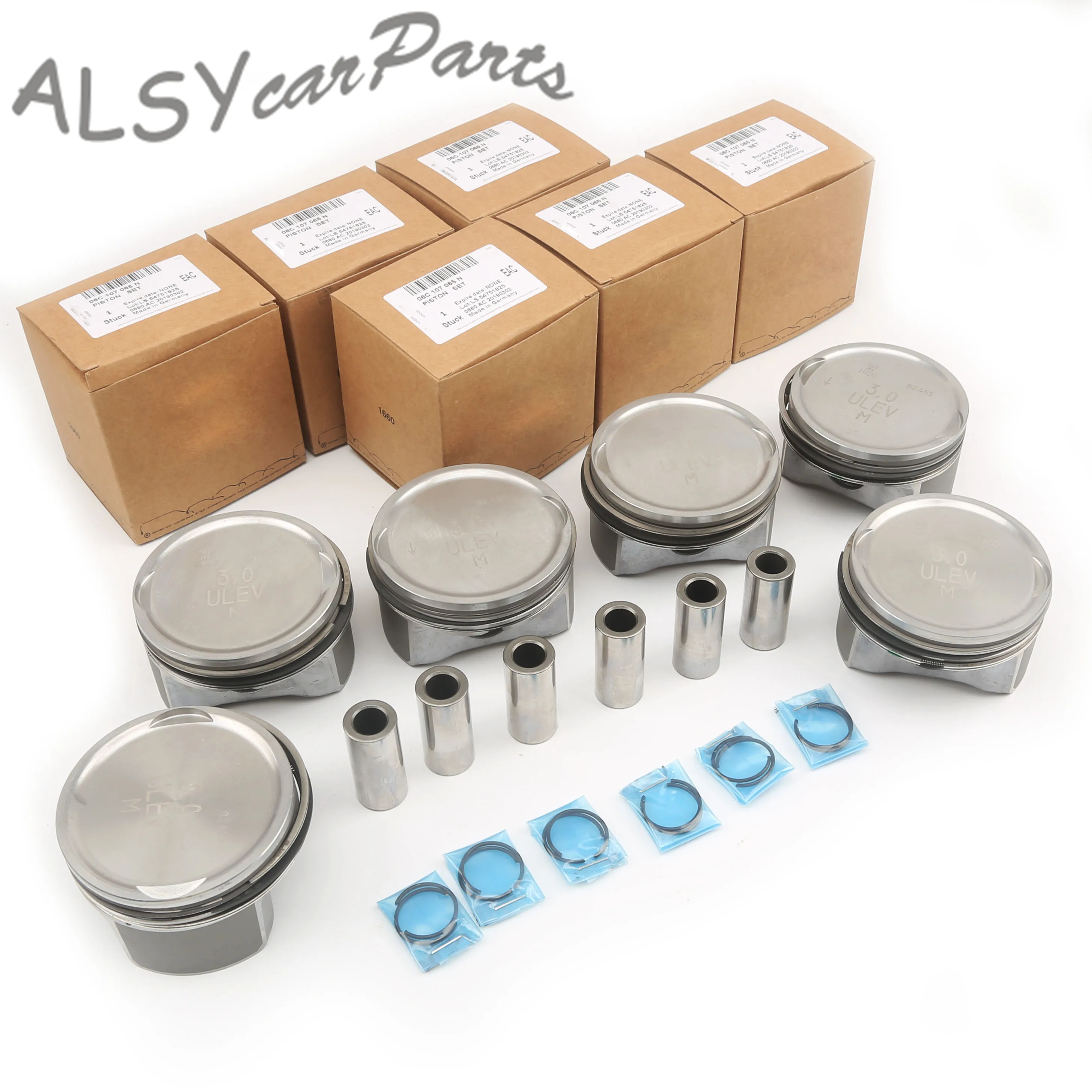 

06C 107 065 N 3.0L V6 Pistons & Rings Assembly 20MM For Audi A4 S4 Avant Quattro A6 S6 Avant Quattro S4 Cabrio. A8 S8 Quattro