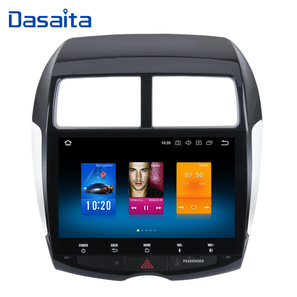 Dasaita Android 9,0 для Mitsubishi ASX 2010 2011 2012 gps мультимедийный плеер Восьмиядерный 4 Гб ОЗУ 32 Гб ПЗУ 10," ips сенсорный экран