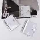 Прозрачный мини-блокнот из ПВХ с 3 отверстиями