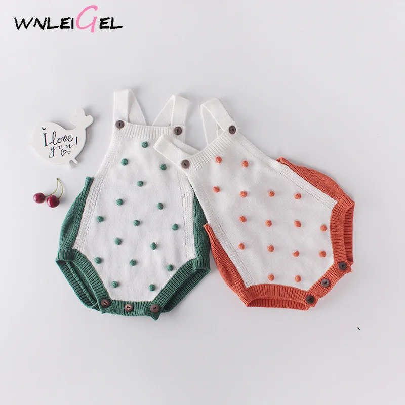 Весенние комбинезоны WLG для малышей вязаный комбинезон в стиле пэчворк с