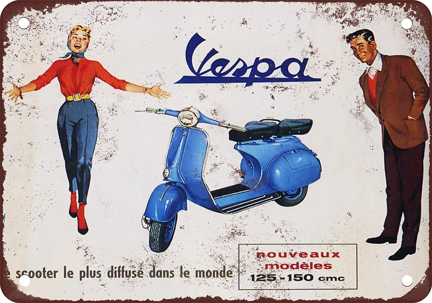VESPA LEN'1 DES VENTES винтажные металлические оловянные знаки Ретро Оловянная пластина знак украшение стены для бара Размер: 20*30 см - Цвет: Цвет: желтый