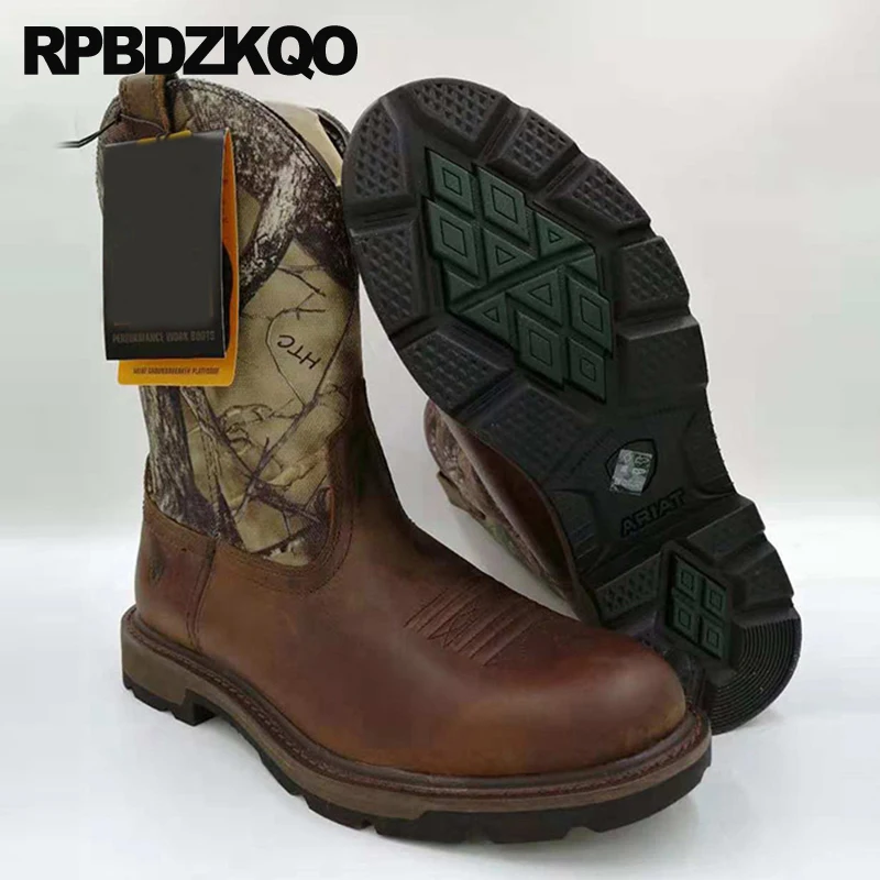 вышитый полусапожки пэчворк пастушка коричневый камуфляж марочный обувь