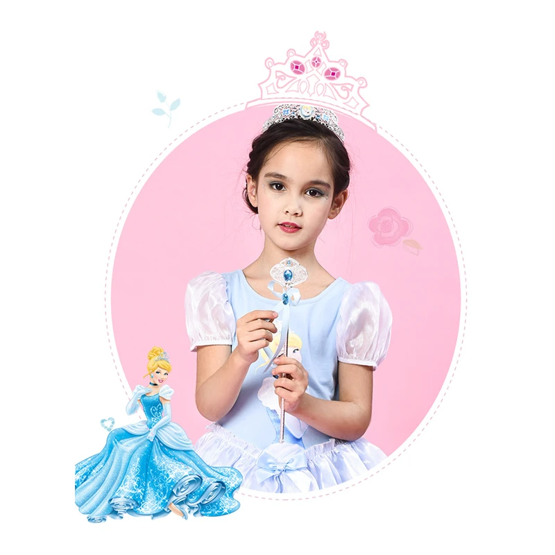 Платье Диснея платье принцессы Золушки детское нарядные платья для девочек