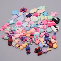 1050pcs mixed color candy bear rabbit flower cakeflat back bottom resin diy crafts decoration accessories phone case patch