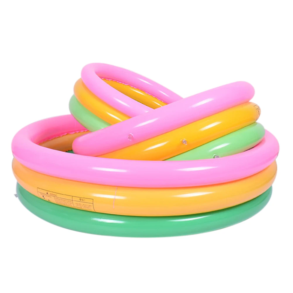 Радужный детский надувной круглый бассейн для 0-3 лет старый ПВХ плавучие