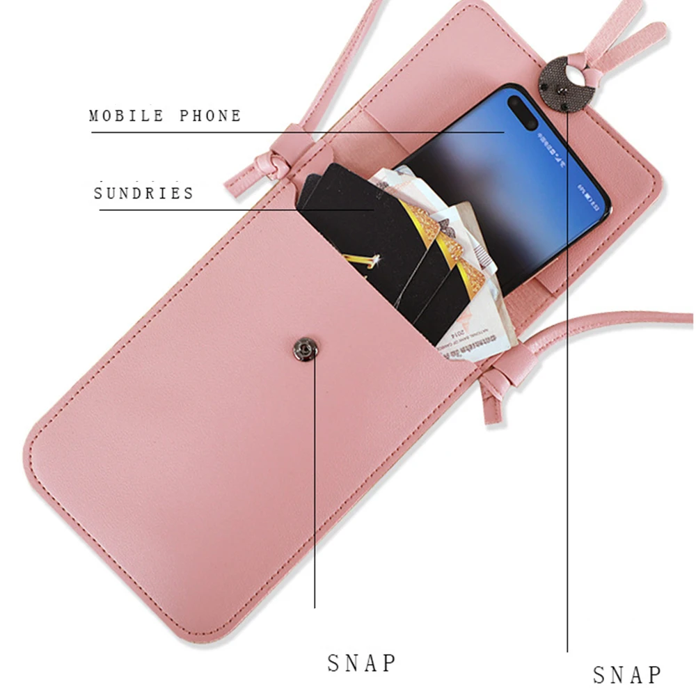 

Women Girls Touch Screen Handbag Tassel PU Leather Purse Wallet Shoulder Bag Touchable Phone Bag