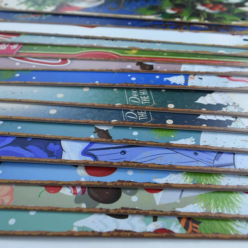 1 шт. веселое Рождество ретро металлическая картина &quotзнак&quot металлические