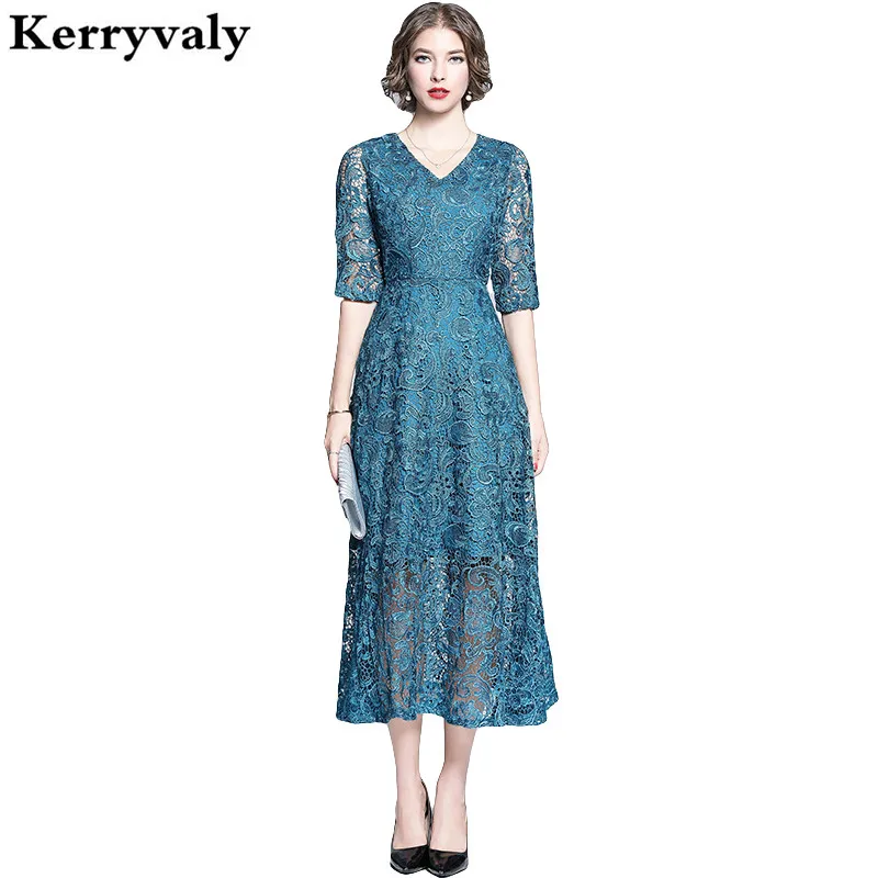 Noble Elegant Women Lace Boho Maxi Dress Ropa Mujer Verano 2021 Long Beach Party Dresses Evening Vestido Longo K6818 | Женская одежда