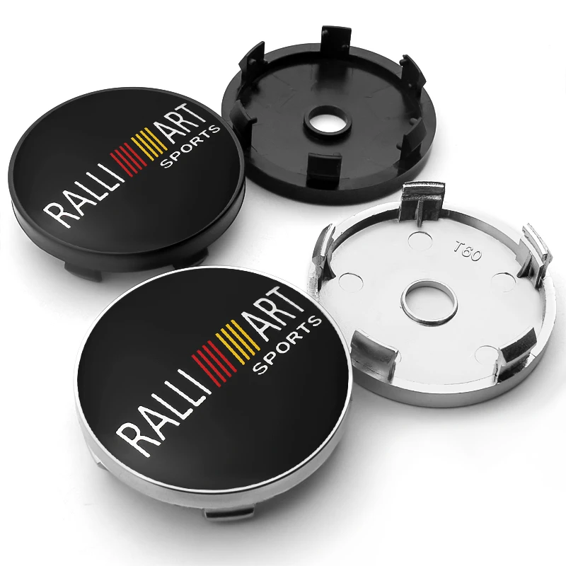 

4pcs 56/60mm Car Wheel Center Hub Caps Badge Cover Stickers For Mitsubishi Ralliart Lancer 9 10 Asx L200 Accessories Car Styling
