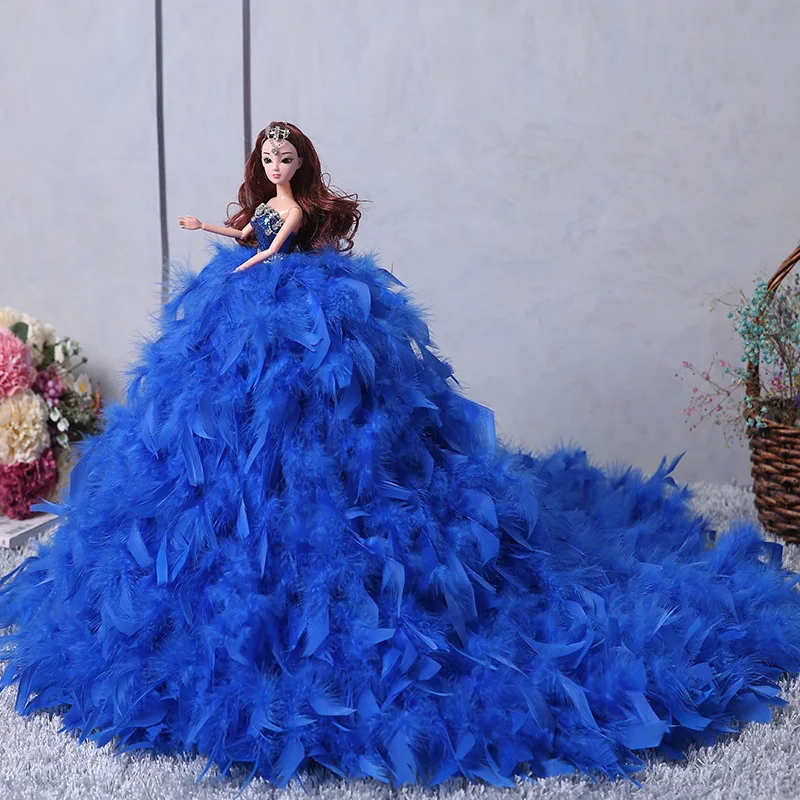 

New 45cm doll 3D Big Eyes wedding dress princess set girl doll gifts