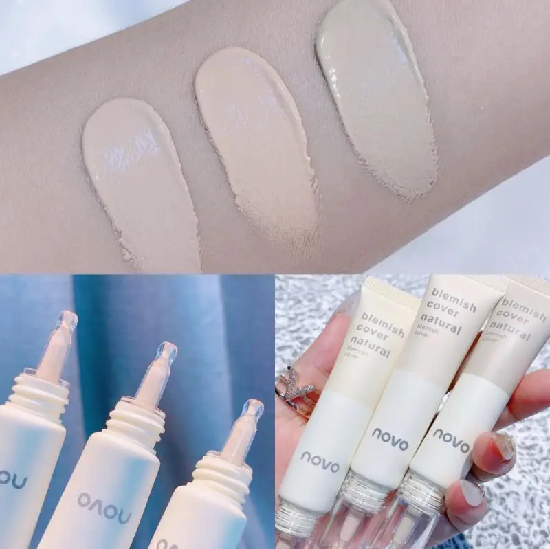 

NOVO Hydrating Light Mist Concealer Liquid Foundation Concealer Not Stuck Liquid Foundation Cover Blemishes Acne Cream TSLM2