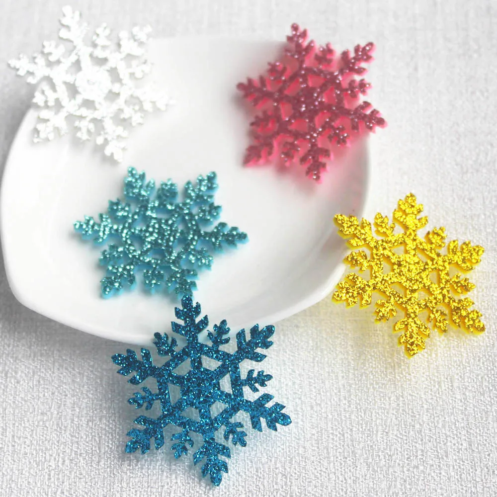 Наклейки декоративные для новогодней елки стеклянных окон стен блестящая