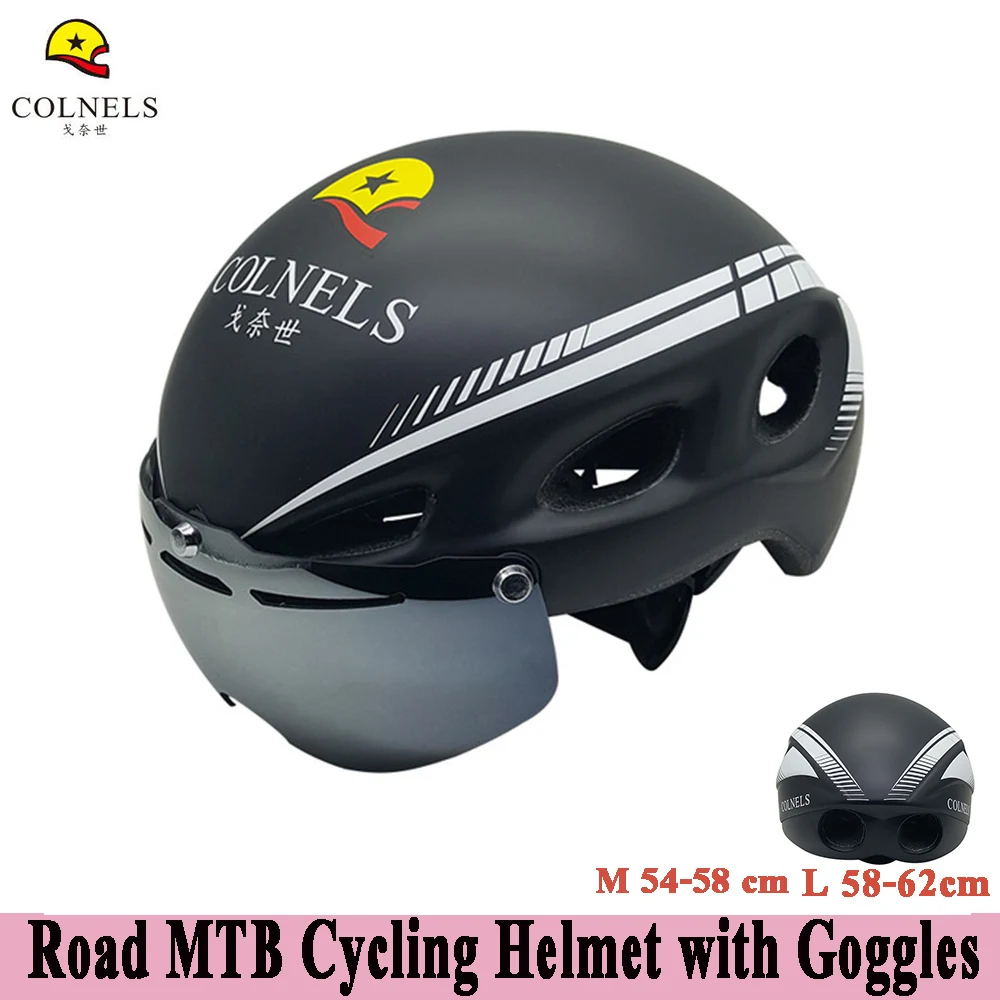 

Aero cycling helmet Ultra-light Goggle tt time trial helmet for men women In-Mold Racing Cycling Bike Sports Safety Helmet 295g