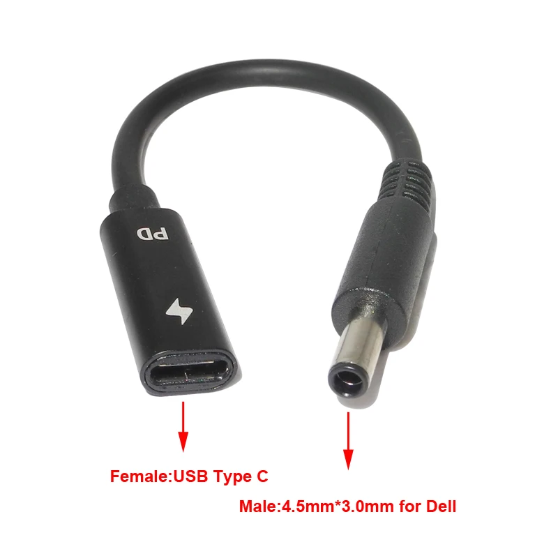 USB Type C адаптер питания для ноутбука Dell Inspiron 11 13 14 17 15 7000 5000 3000 до 4 5x3 0 мм штекерное