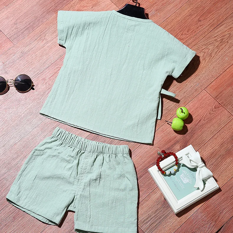 Традиционный китайский Детский костюм Тан классическая одежда ханьфу летний в