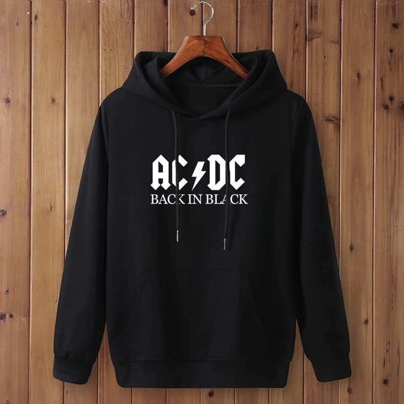 AC/DC черная группа рок Харадзюку толстовки женские/мужские ACDC с буквенным принтом