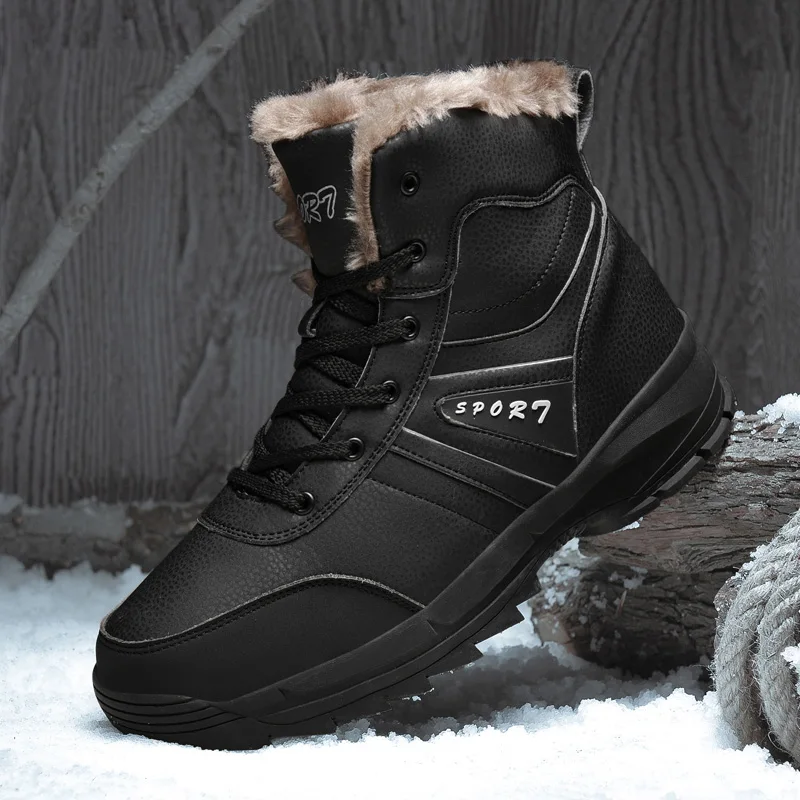 

Zapatos Casuales Sneakers Men Casual Winter Boots Shoes Leather Sneaker Man Shoe Fashion Men's Black Zapatos Invierno Hombre