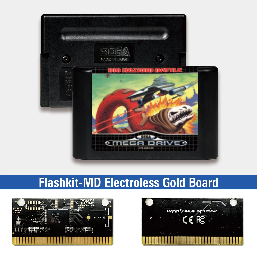 Био Опасность битва EUR ярлык Flashkit MD никелевое золото схема на основе печатной