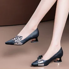 women fashion high quality stylish designer party heel shoes lady plus size comfort heel shoes for night club (4)