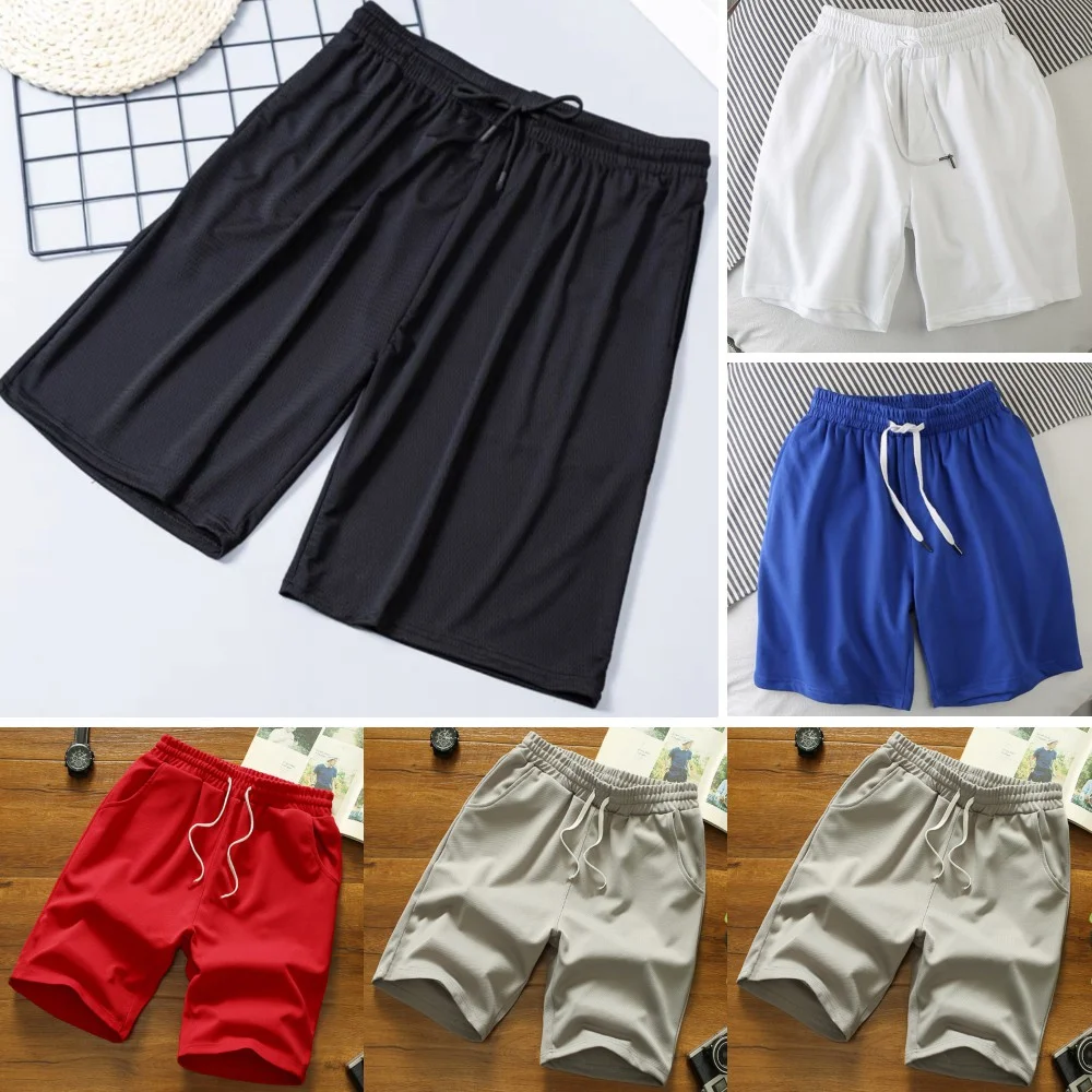 

Men Pure Color Casual Shorts Pocket Summer Eaist Waist Thin Fashion Breathable Simplicity Beach