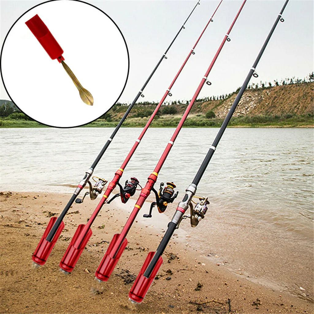 

Premium Fishing Rods Stand Pole Holder Pole Holder Rack Stand Angler Gadget Plug Insert Ground Adjustable Iron Tool Tackle