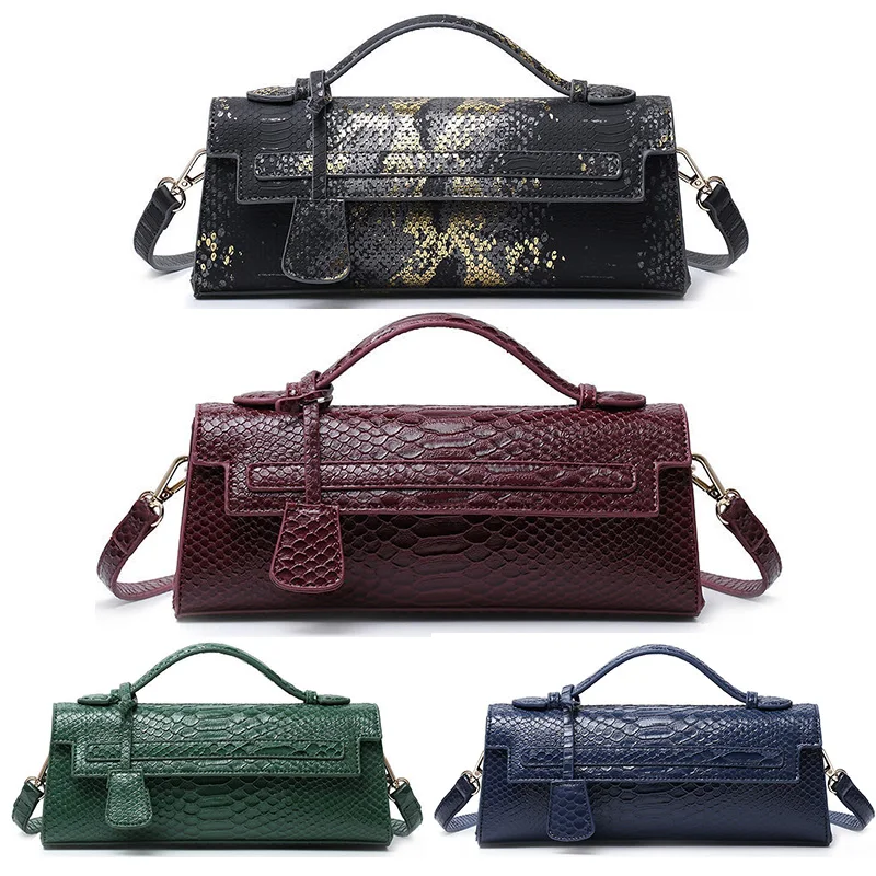Новые модные 2021 для женщин под кожу питона сумка клатч с узором в виде змеиной