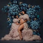 Уникальное Тюлевое платье для беременных женщин прозрачное длинное платье макси для фотосессии пушистое Многоярусное Тюлевое платье нарядное платье для торжественных мероприятий