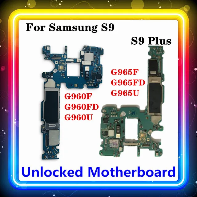 Для Samsung Galaxy S9 / Plus G965U G965F G965FD G960F G960FD G960U материнская плата с одной/двумя SIM картами