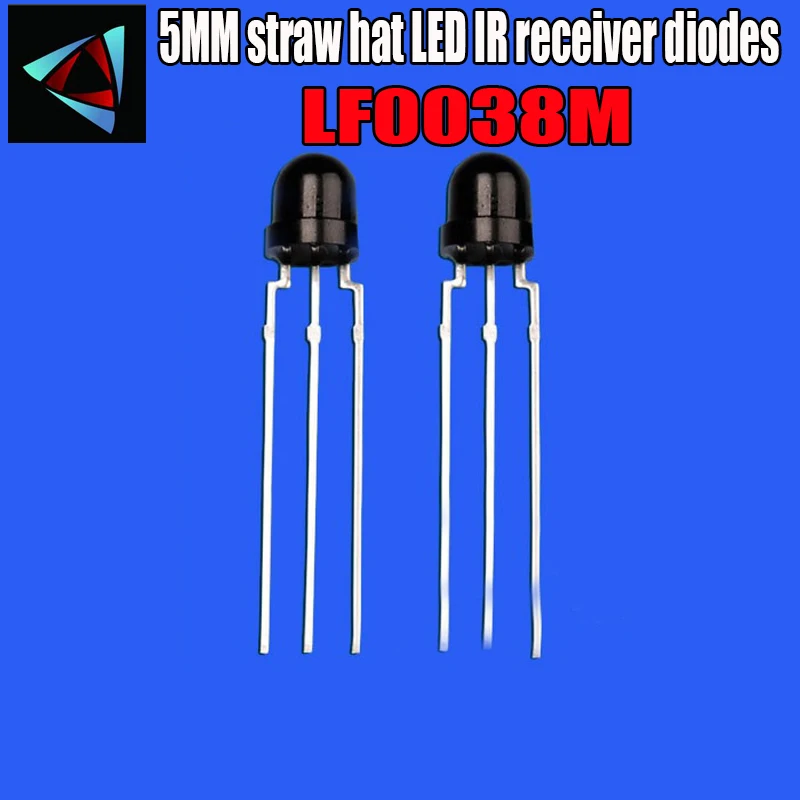 

10PCS 5mm 4.8MM straw hat LF0038M 940nm 850NM LEDs IR receiver diodes