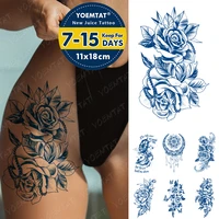 juice ink lasting waterproof temporary tattoo stickers peony rose flower henna flash full tattoos body art fake tatto men women