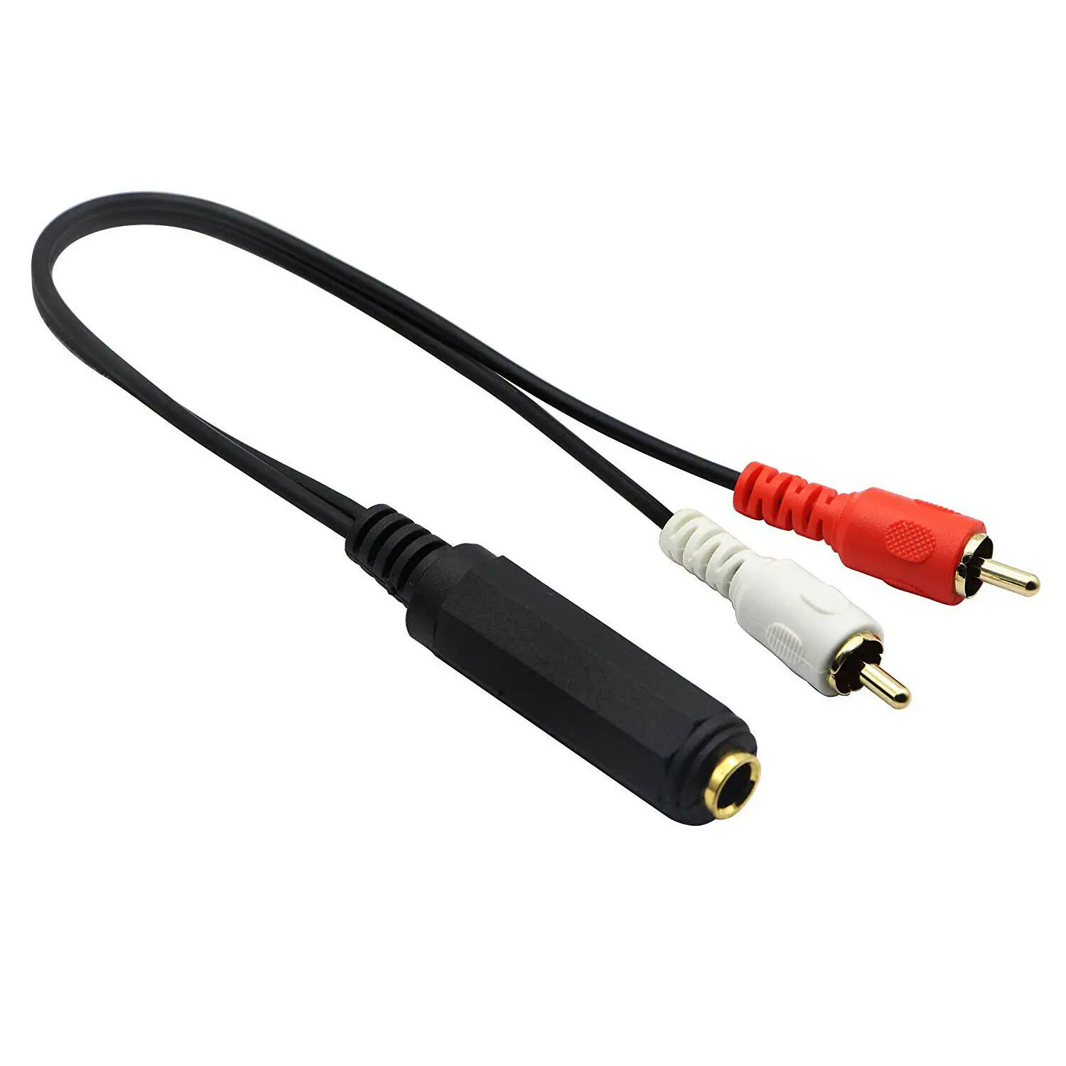 

Переходник для аудиокабеля со штекером 6,35 мм на 2 Phono RCA Y
