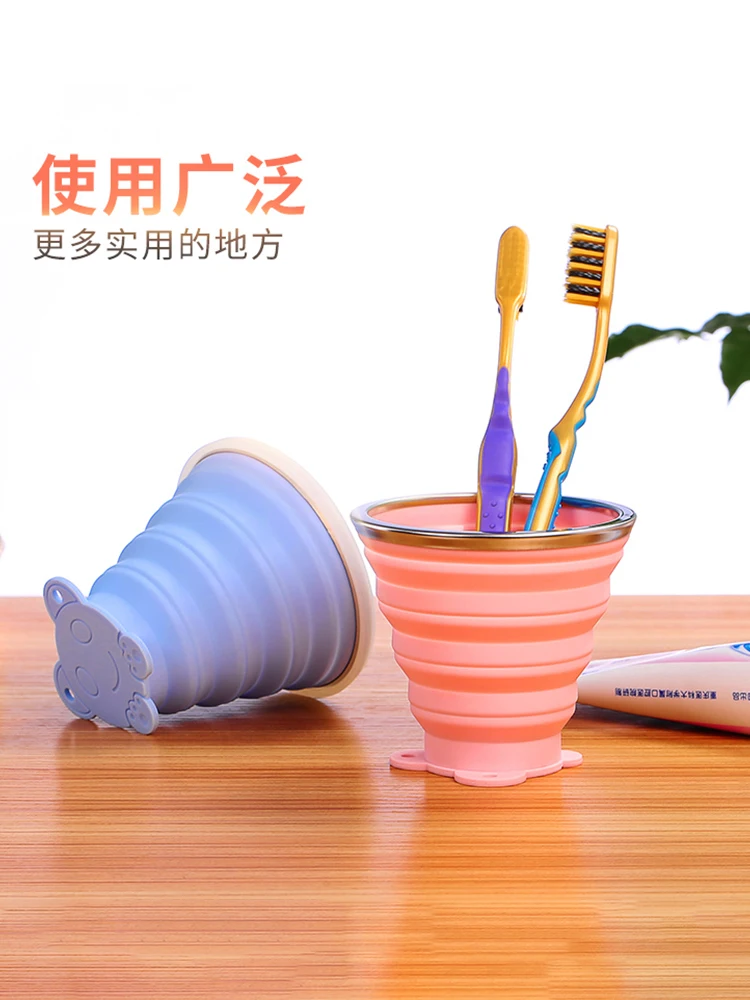 

Folding Water Cup Portable Cup Mouthwash Cup Telescopic Cup Silicone Travel Folding Cup Travel Compressed Cup Outdoor