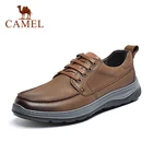Мужские деловые кожаные туфли CAMEL, повседневные кожаные туфли на толстой подошве в британском стиле, осень 2021, новая Корейская версия