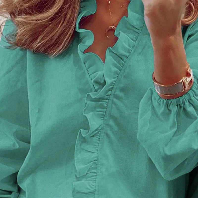 

Womens Tops And Blouses Elegant Long Sleeve White Ol Shirt Ladies Solid Color Chemise Femme Blusa Feminina Streetwear