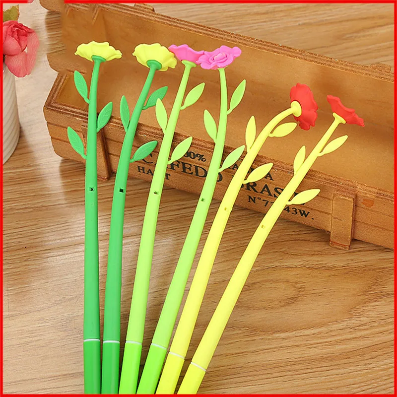 

Ручка гелевая с имитацией камелии, милый мультяшный Канцтовары для обучения, ручка с цветами, персонализированные офисные принадлежности, ...