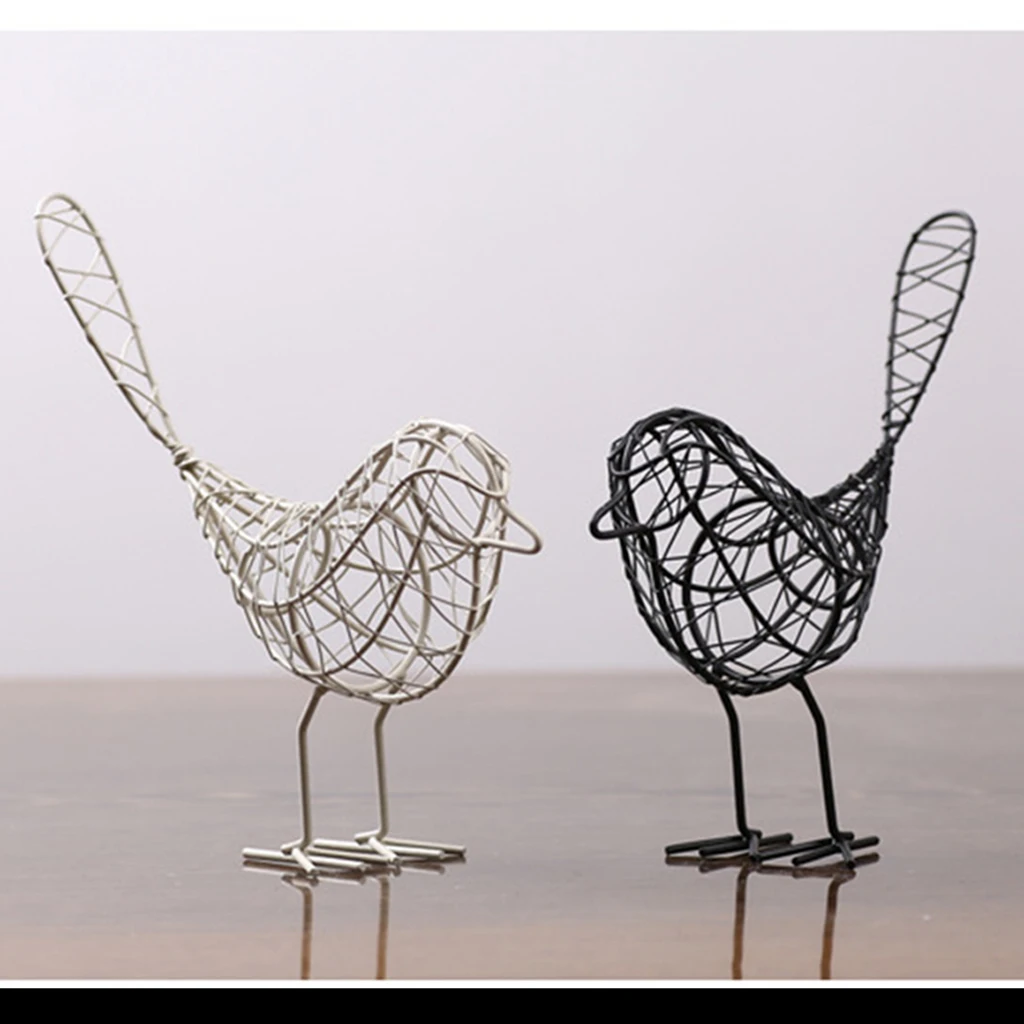 Modern Iron Bird Ornament Metal Craft Table Home Office Decor | Дом и сад
